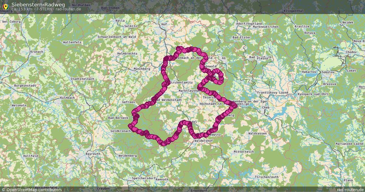Siebenstern-Radweg (7-Stern) – Fernradroute auf Rad-Routen.de