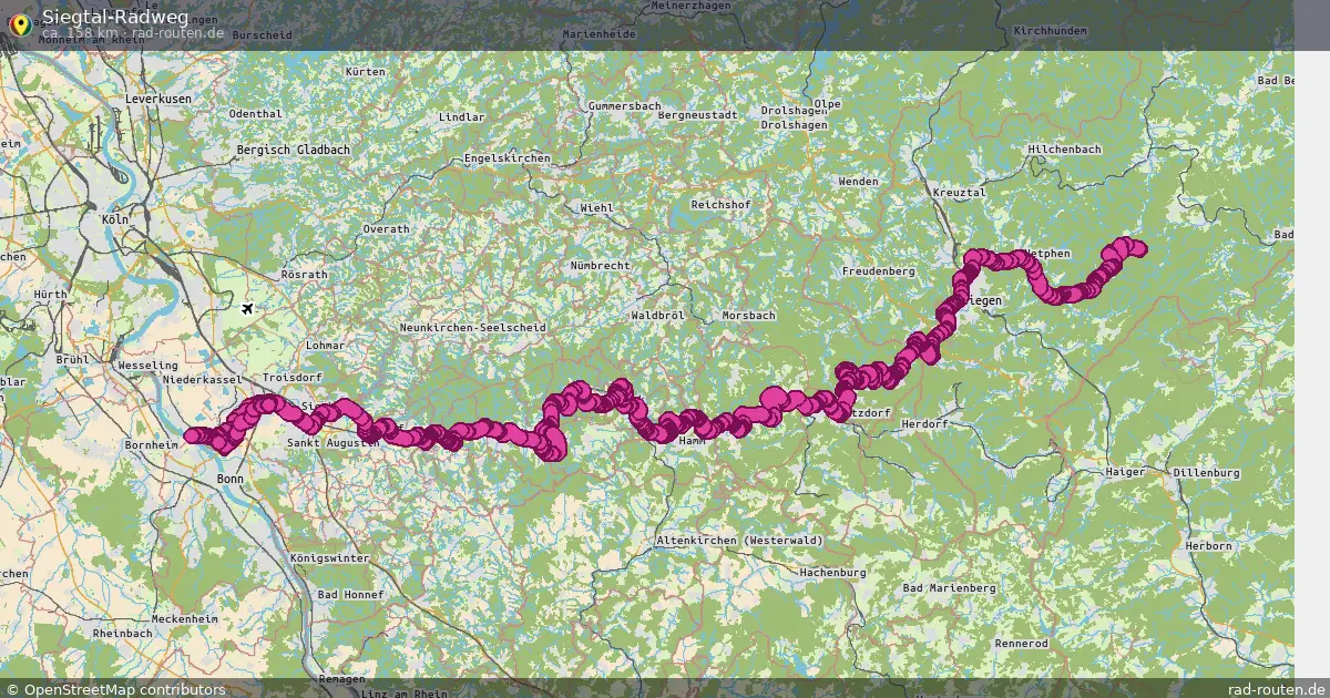 Siegtal-Radweg – Fernradroute auf Rad-Routen.de