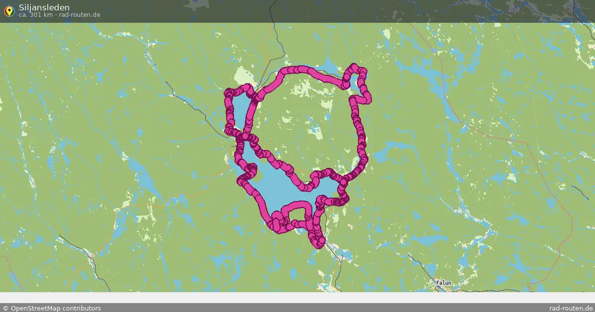 Siljansleden – Fernradroute auf Rad-Routen.de