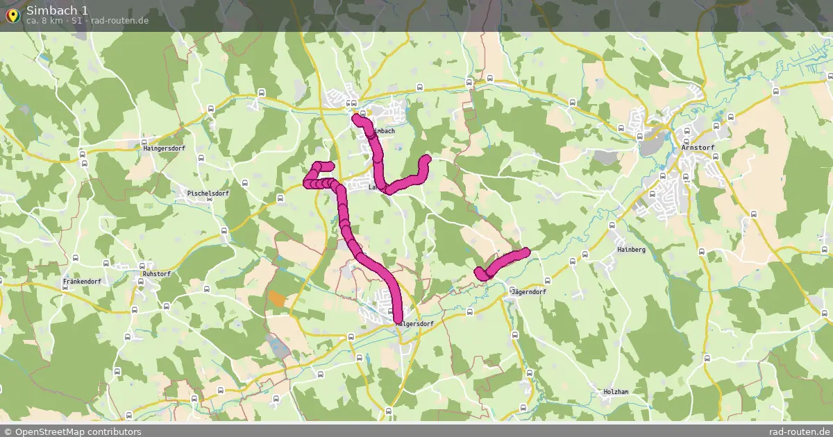 Simbach 1 (S1) – Fernradroute auf Rad-Routen.de