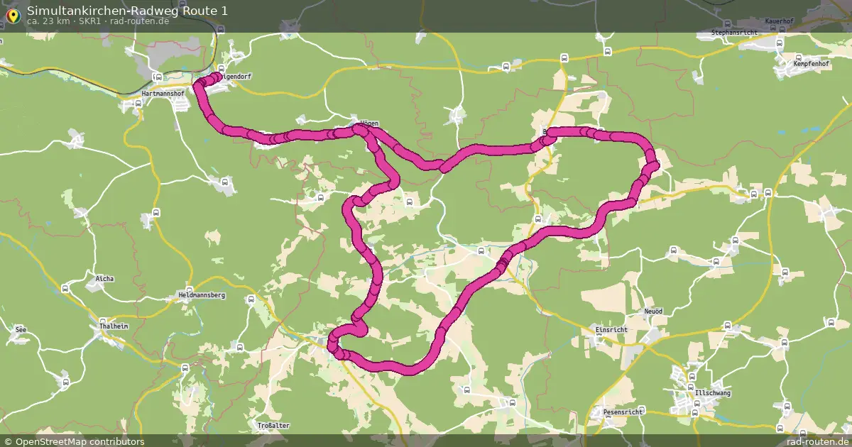 Simultankirchen-Radweg Route 1 (SKR1) – Fernradroute auf Rad-Routen.de