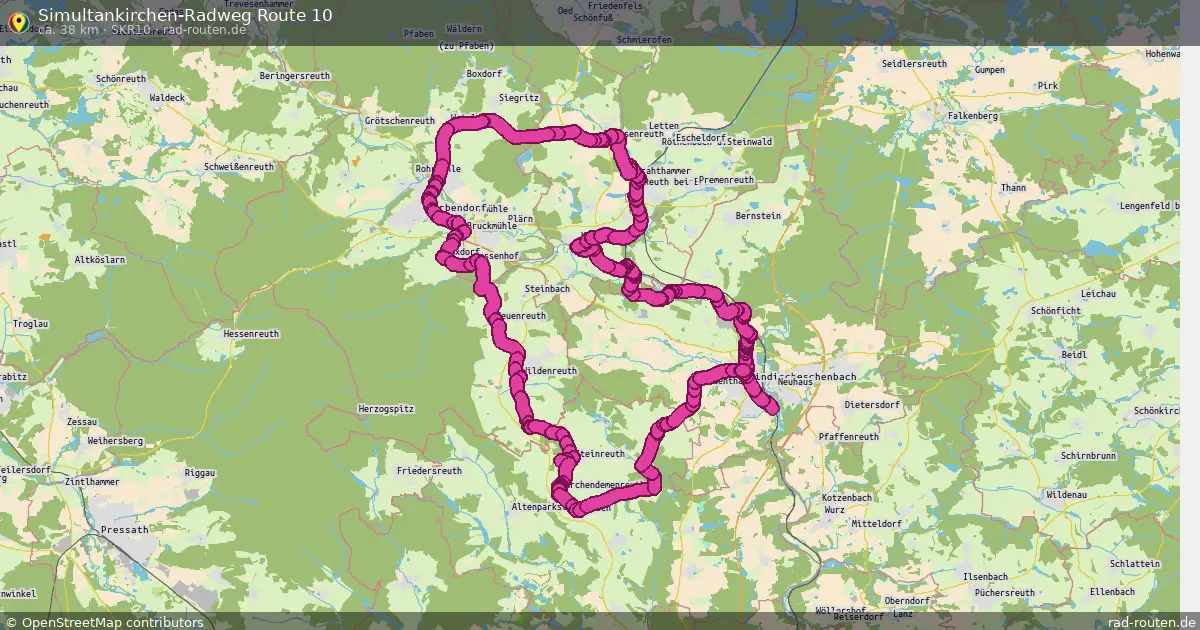 Simultankirchen-Radweg Route 10