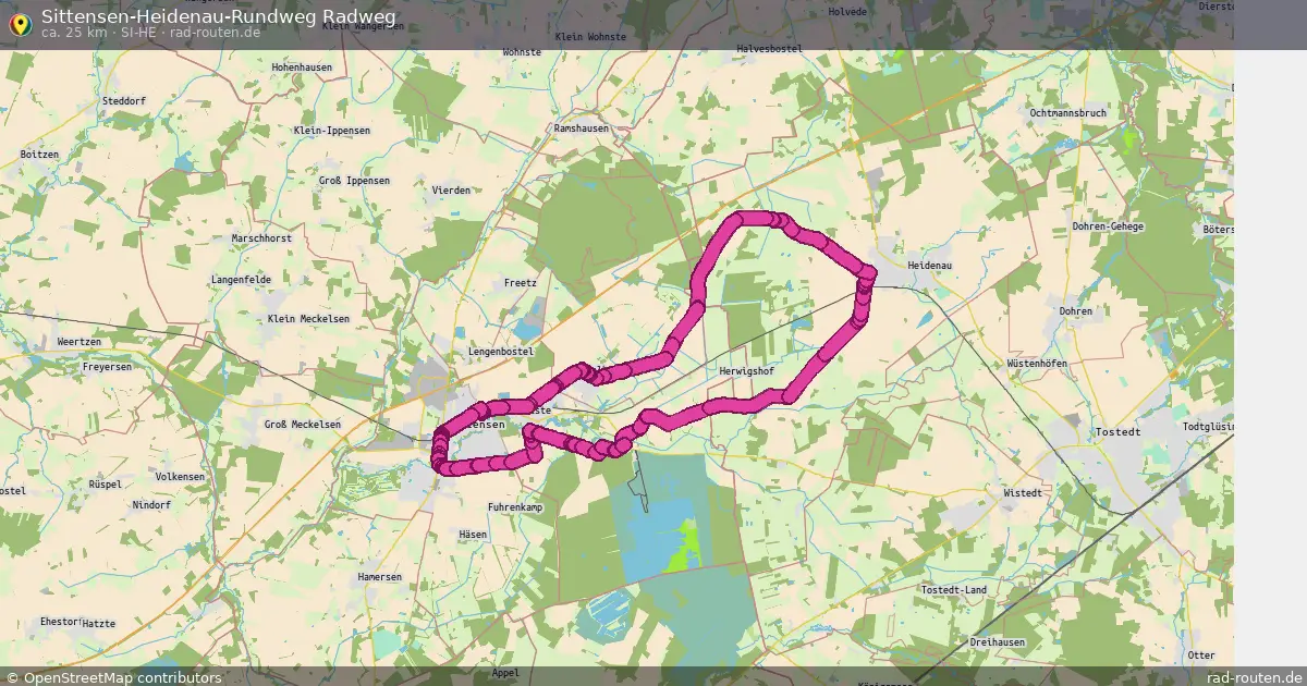 Sittensen-Heidenau-Rundweg Radweg (Si-He) – Fernradroute auf Rad-Routen.de