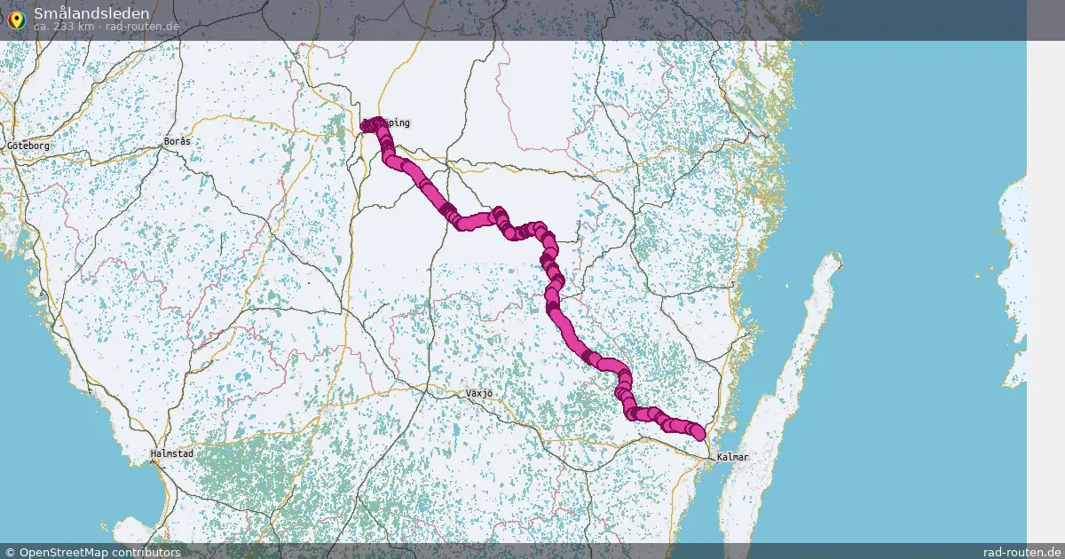Smålandsleden – Fernradroute auf Rad-Routen.de