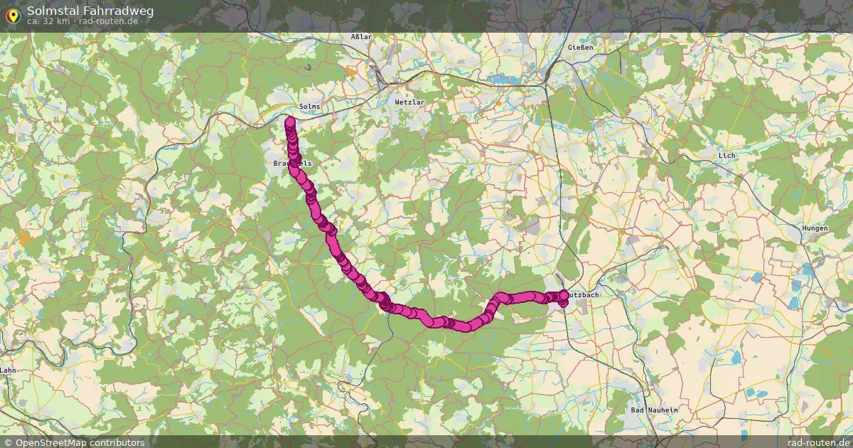 Solmstal Fahrradweg – Fernradroute auf Rad-Routen.de