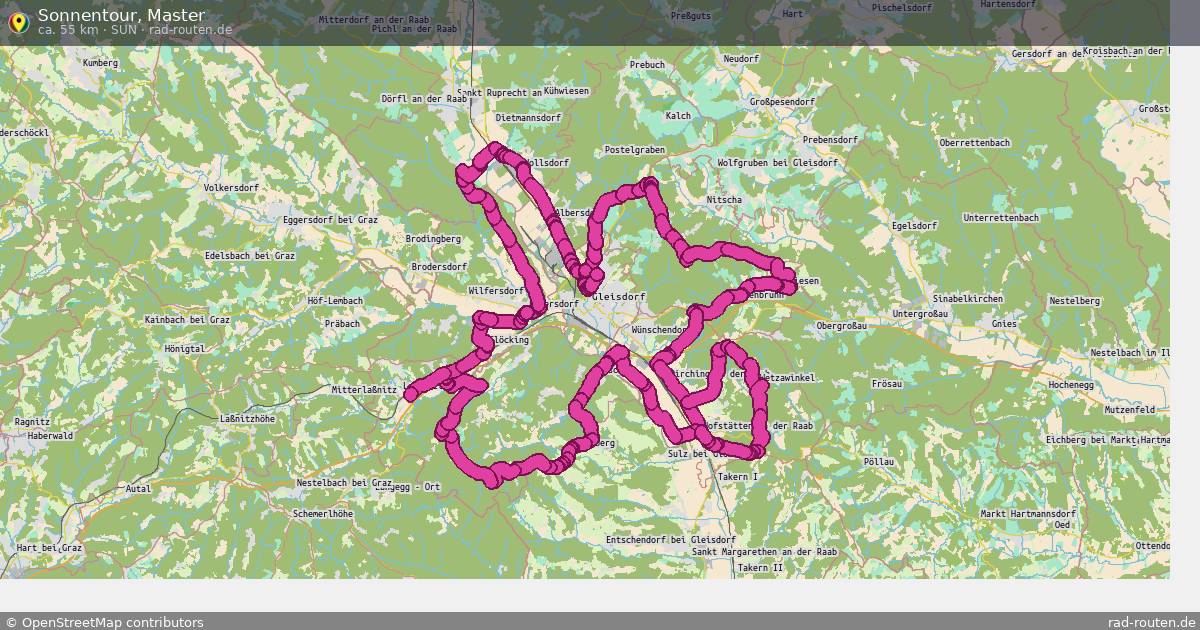 Sonnentour, Master (SUN) – Fernradroute auf Rad-Routen.de
