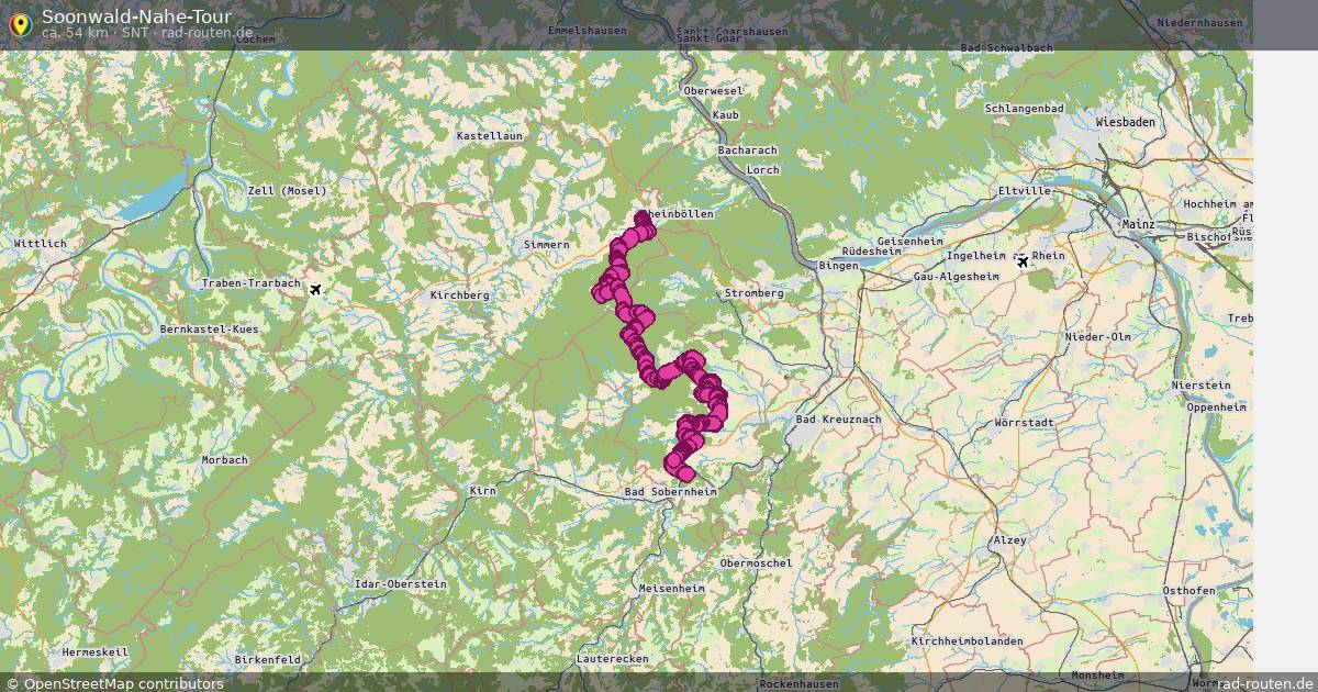 Soonwald-Nahe-Tour (SNT) – Fernradroute auf Rad-Routen.de