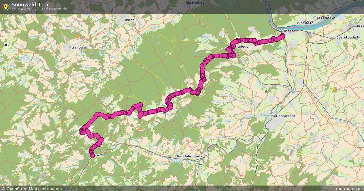 Soonwald-Tour (ST) – Fernradroute auf Rad-Routen.de