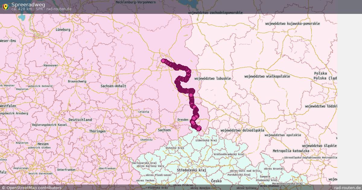 Spreeradweg (SPR) – Fernradroute auf Rad-Routen.de
