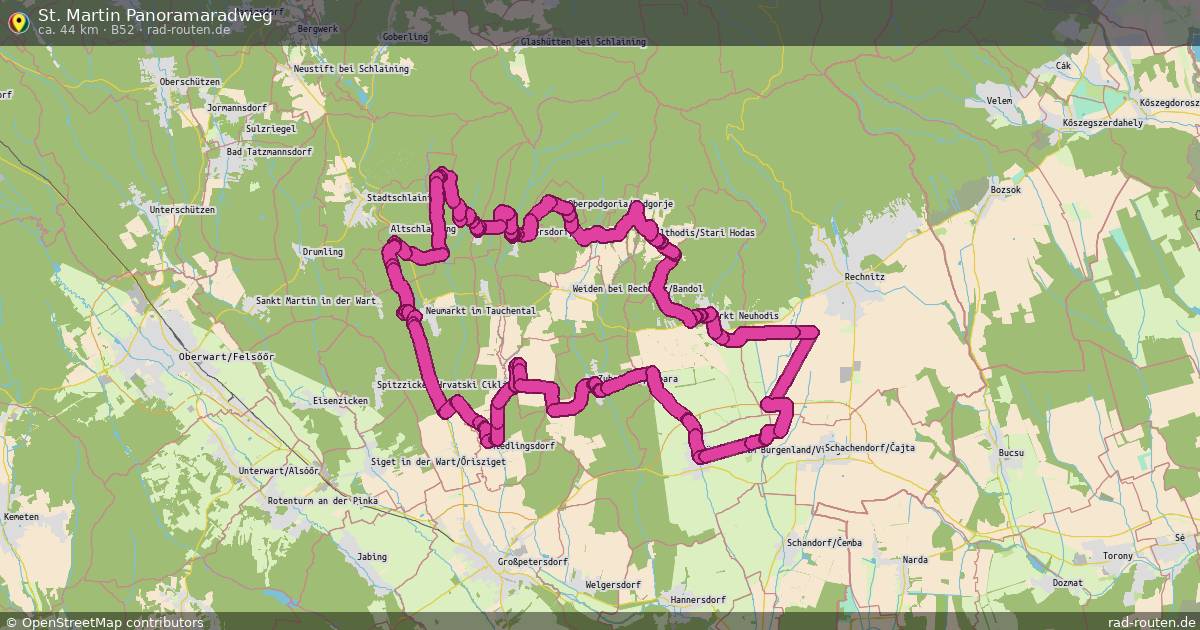 St. Martin Panoramaradweg (B52) – Fernradroute auf Rad-Routen.de