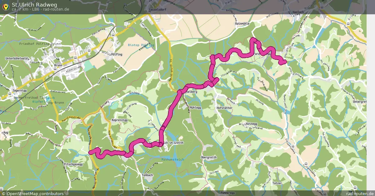 St.Ulrich Radweg (LB6) – Fernradroute auf Rad-Routen.de