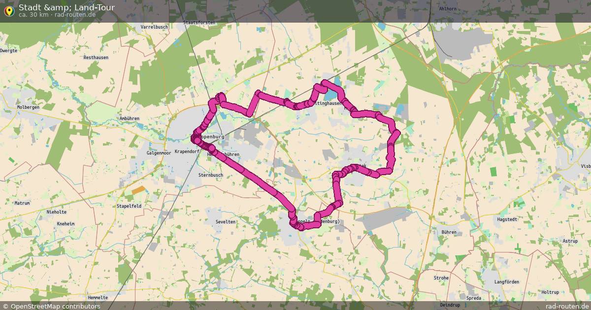 Stadt &amp; Land-Tour – Fernradroute auf Rad-Routen.de