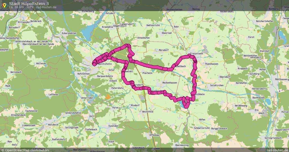 Stadt Hilpoltstein 3 (Hip3) – Fernradroute auf Rad-Routen.de