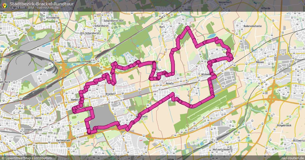 Stadtbezirk-Brackel-Rundtour (Bra) – Fernradroute auf Rad-Routen.de