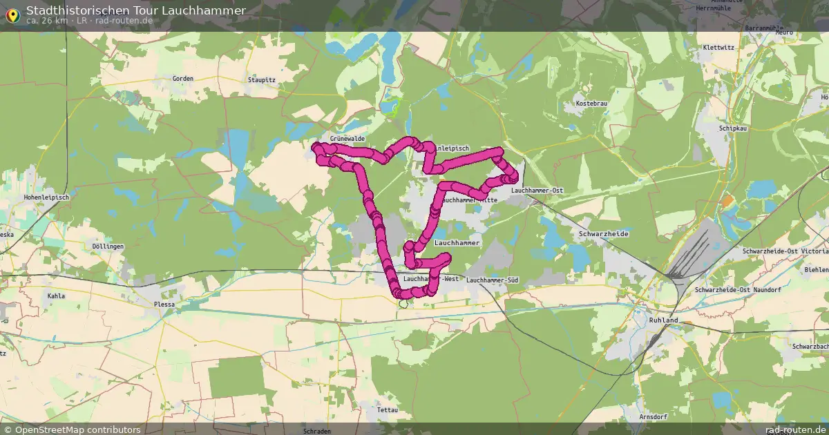 Stadthistorischen Tour Lauchhammer (LR) – Fernradroute auf Rad-Routen.de