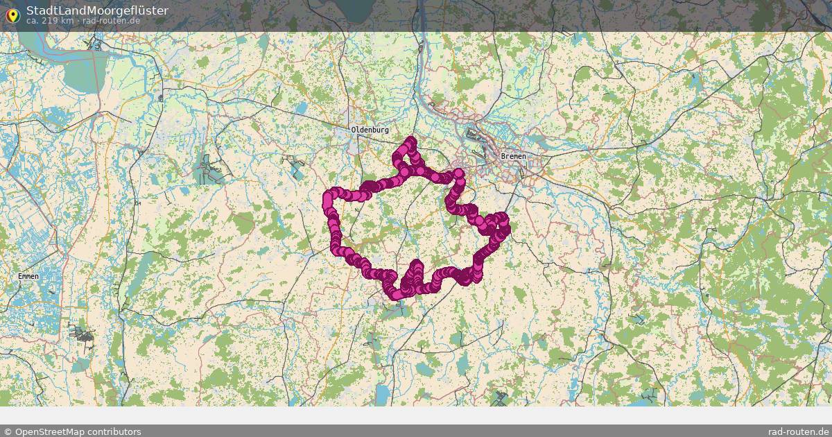 StadtLandMoorgeflüster – Fernradroute auf Rad-Routen.de