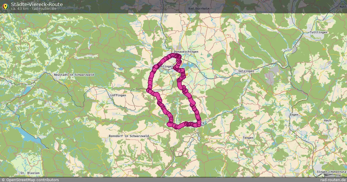 Städte-Viereck-Route – Fernradroute auf Rad-Routen.de