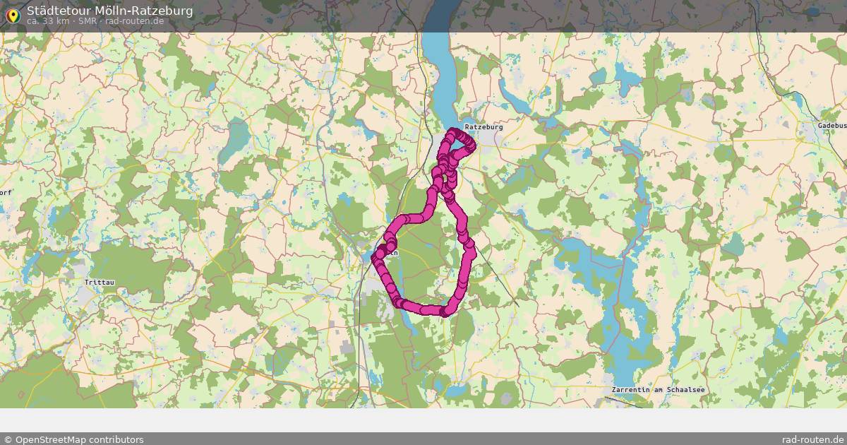 Städtetour Mölln-Ratzeburg (SMR) – Fernradroute auf Rad-Routen.de
