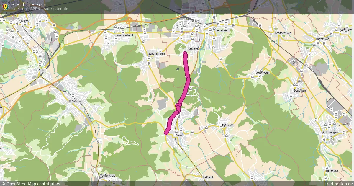 Staufen - Seon (ARRN) – Fernradroute auf Rad-Routen.de