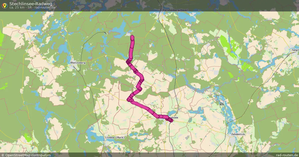 Stechlinsee-Radweg (SR) – Fernradroute auf Rad-Routen.de