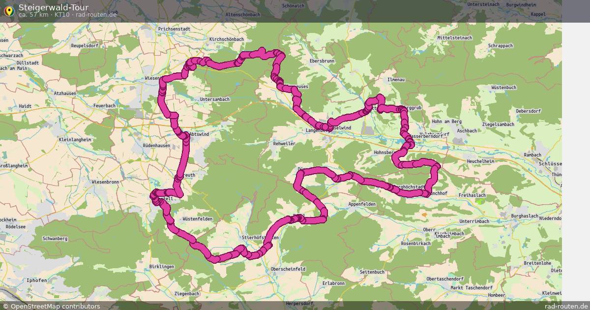 Steigerwald-Tour (KT10) – Fernradroute auf Rad-Routen.de