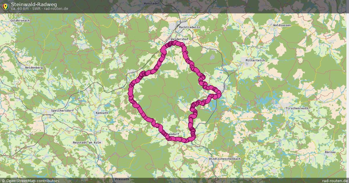 Steinwald-Radweg (SWR) – Fernradroute auf Rad-Routen.de