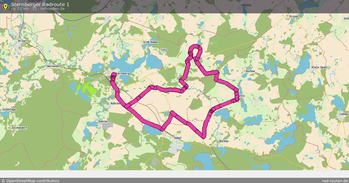 Sternberger Radroute 1 (S1) – Fernradroute auf Rad-Routen.de
