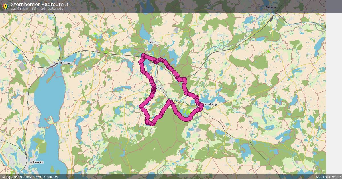 Sternberger Radroute 3 (S3) – Fernradroute auf Rad-Routen.de