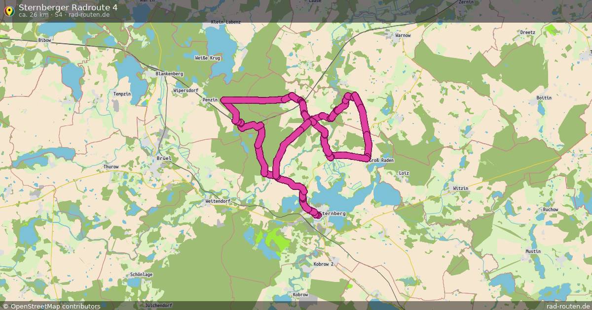 Sternberger Radroute 4 (S4) – Fernradroute auf Rad-Routen.de