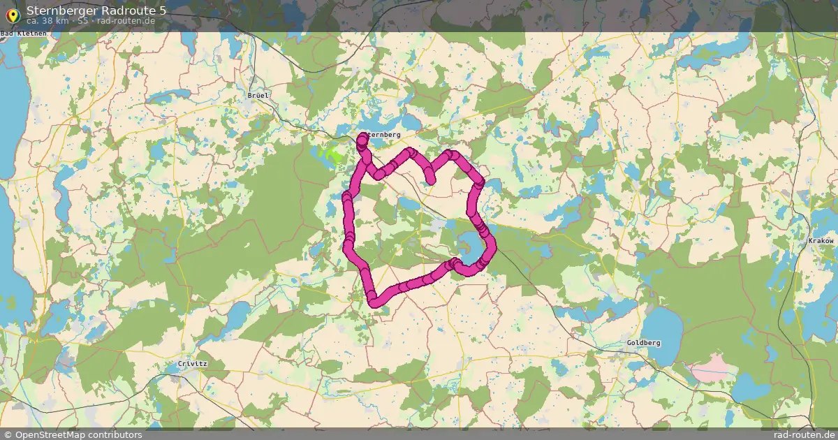Sternberger Radroute 5 (S5) – Fernradroute auf Rad-Routen.de