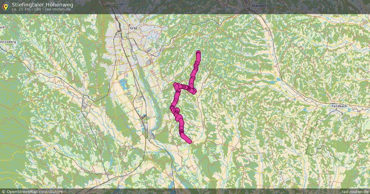 Stiefingtaler Höhenweg (LB8) – Fernradroute auf Rad-Routen.de