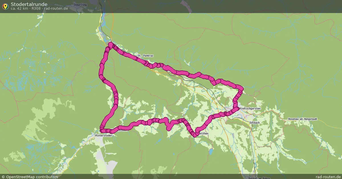 Stodertalrunde (R308) – Fernradroute auf Rad-Routen.de
