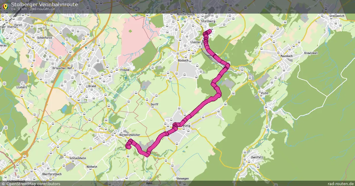 Stolberger Vennbahnroute – Fernradroute auf Rad-Routen.de
