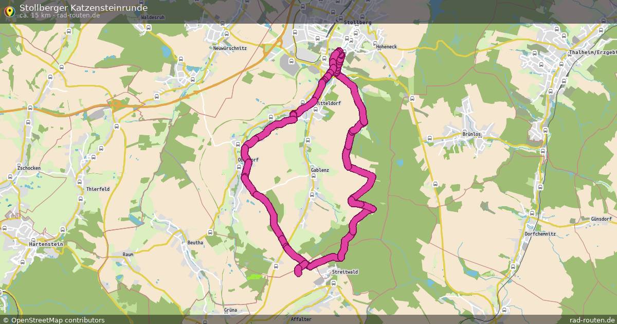 Stollberger Katzensteinrunde – Fernradroute auf Rad-Routen.de
