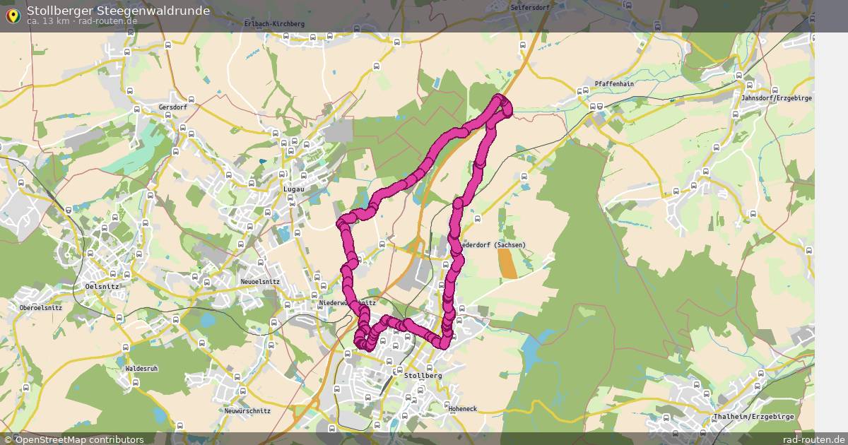 Stollberger Steegenwaldrunde – Fernradroute auf Rad-Routen.de