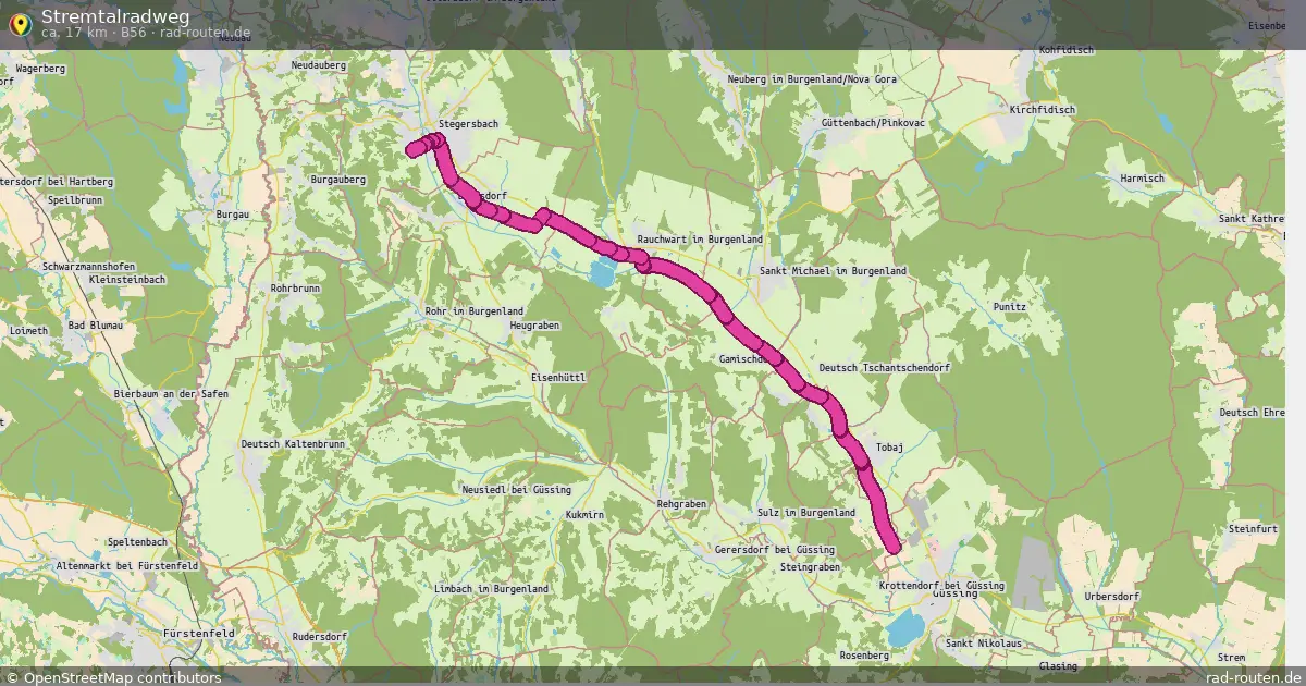 Stremtalradweg (B56) – Fernradroute auf Rad-Routen.de