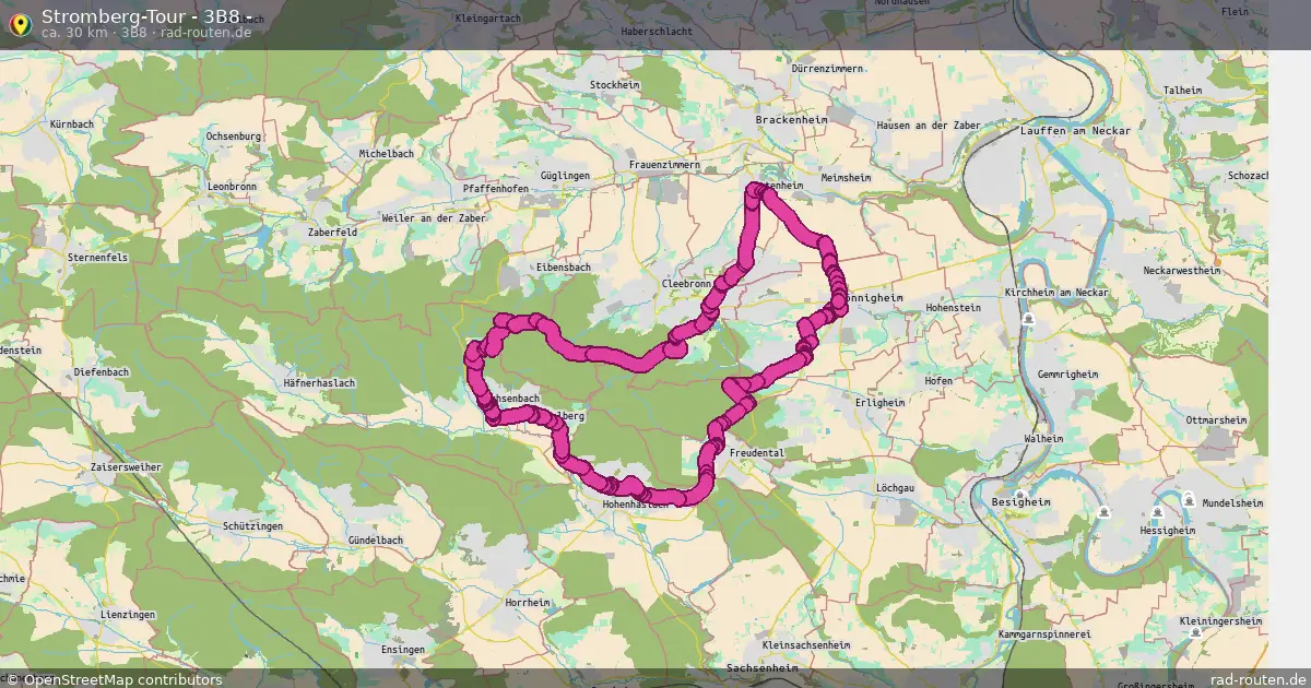Stromberg-Tour - 3B8 - (3B8) – Fernradroute auf Rad-Routen.de