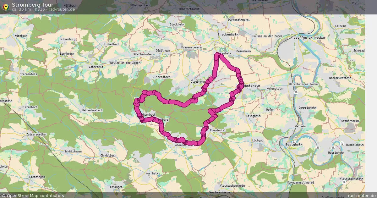 Stromberg-Tour (KS16) – Fernradroute auf Rad-Routen.de