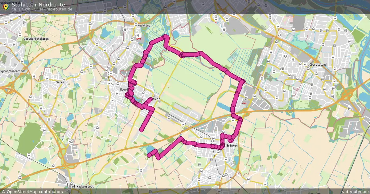 Stuhrtour Nordroute (ST N) – Fernradroute auf Rad-Routen.de