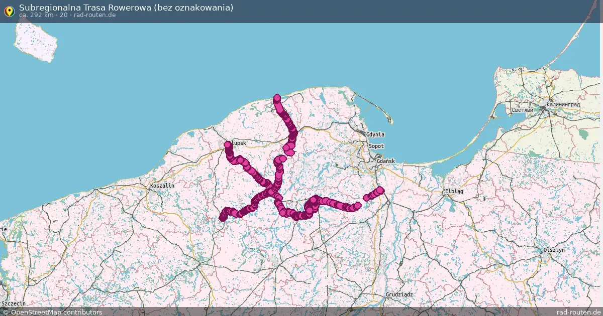 Subregionalna Trasa Rowerowa (bez oznakowania) (20) – Fernradroute auf Rad-Routen.de
