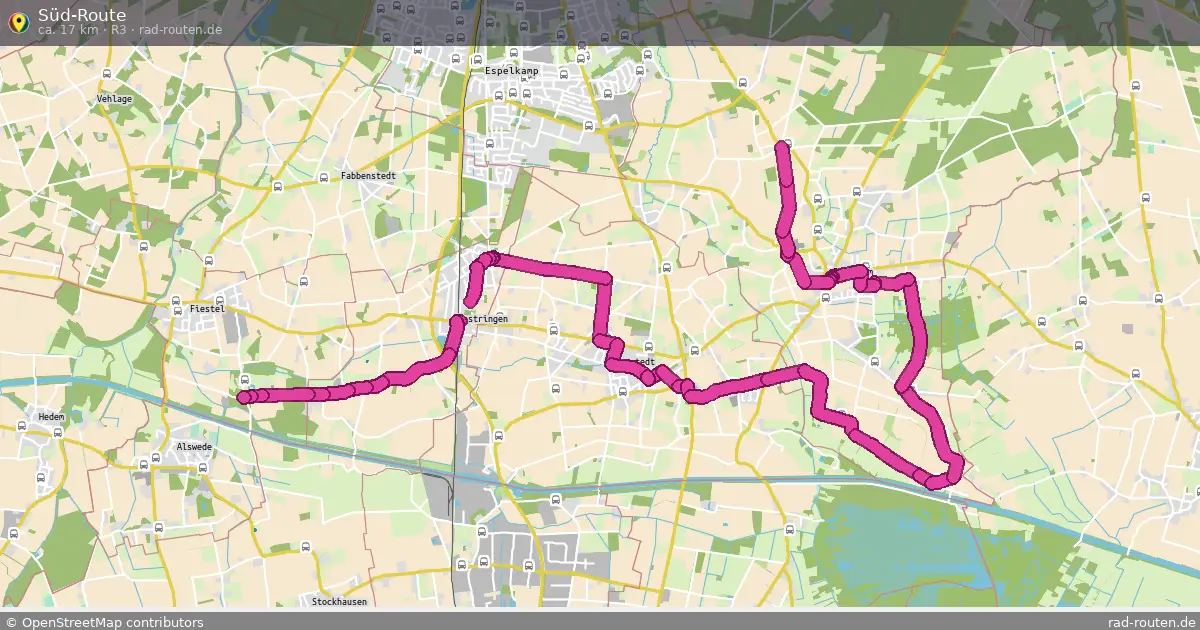 Süd-Route (R3) – Fernradroute auf Rad-Routen.de