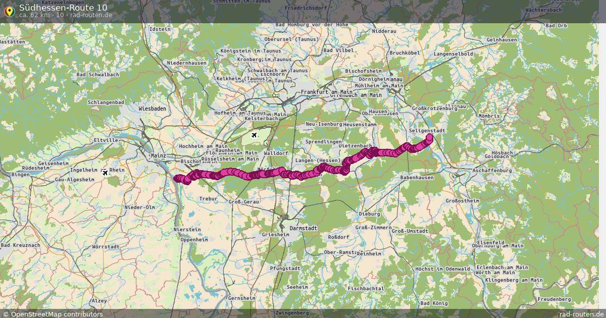 Südhessen-Route 10 (10) – Fernradroute auf Rad-Routen.de
