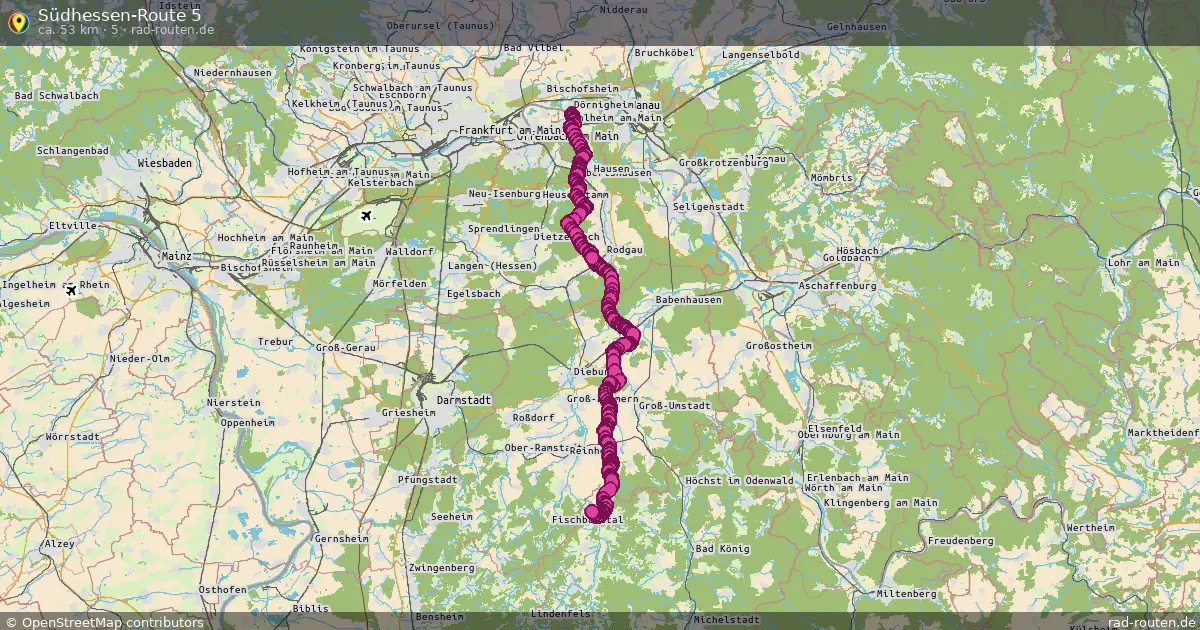 Südhessen-Route 5 (5) – Fernradroute auf Rad-Routen.de