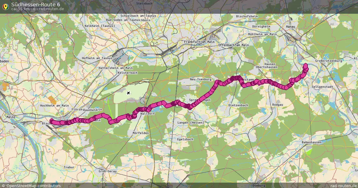 Südhessen-Route 6 (6) – Fernradroute auf Rad-Routen.de