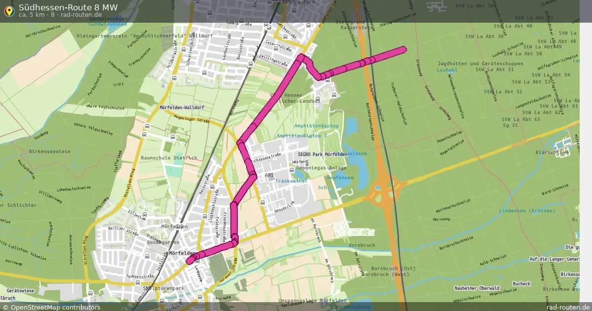 Südhessen-Route 8 MW (8) – Fernradroute auf Rad-Routen.de