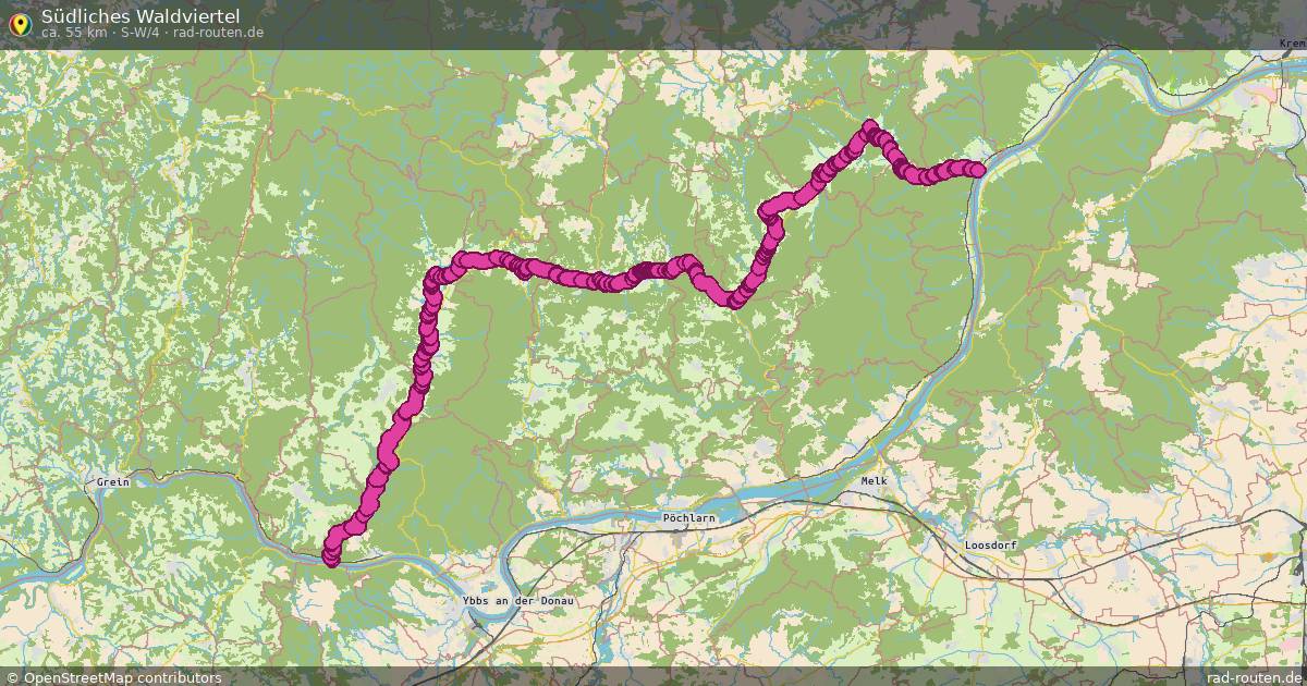 Südliches Waldviertel (S-W/4) – Fernradroute auf Rad-Routen.de