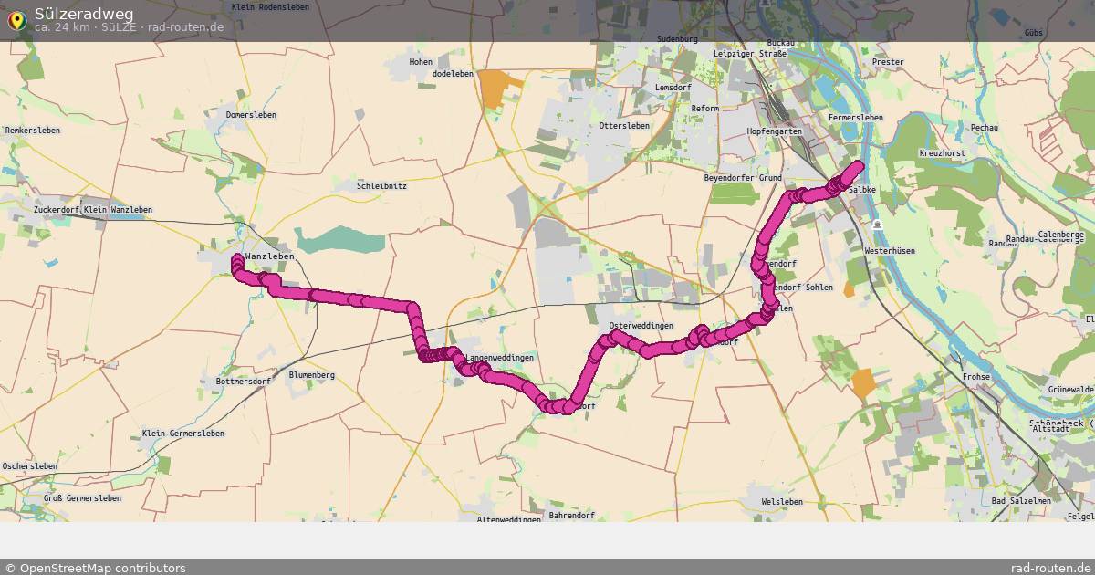 Sülzeradweg (Sülze) – Fernradroute auf Rad-Routen.de