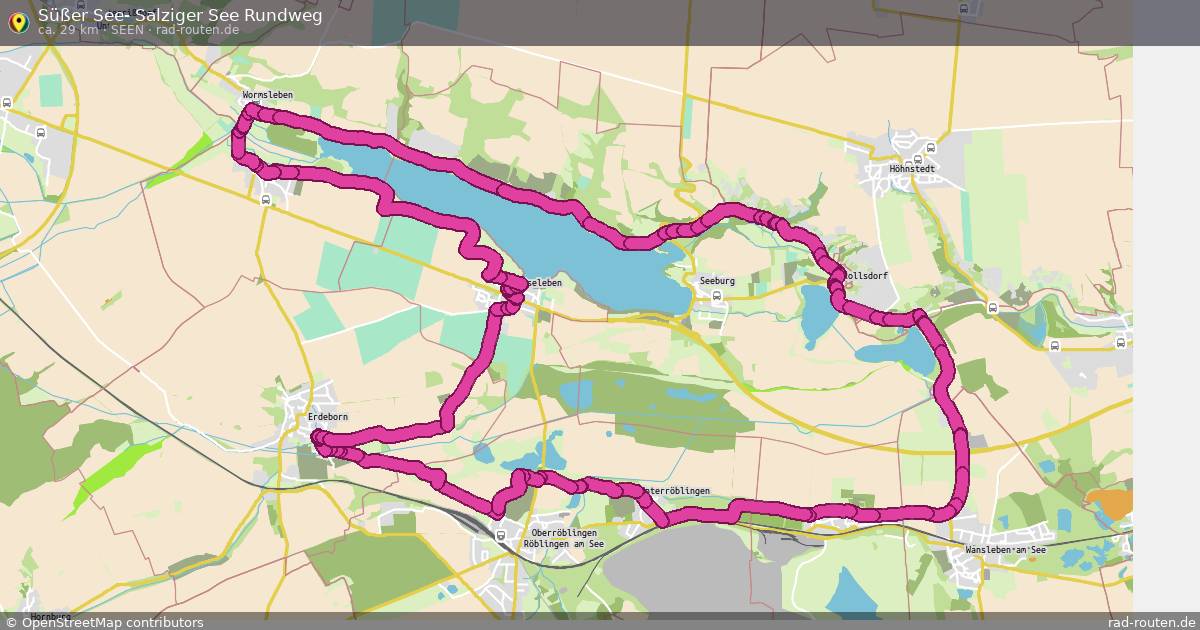 Süßer See- Salziger See Rundweg (Seen) – Fernradroute auf Rad-Routen.de