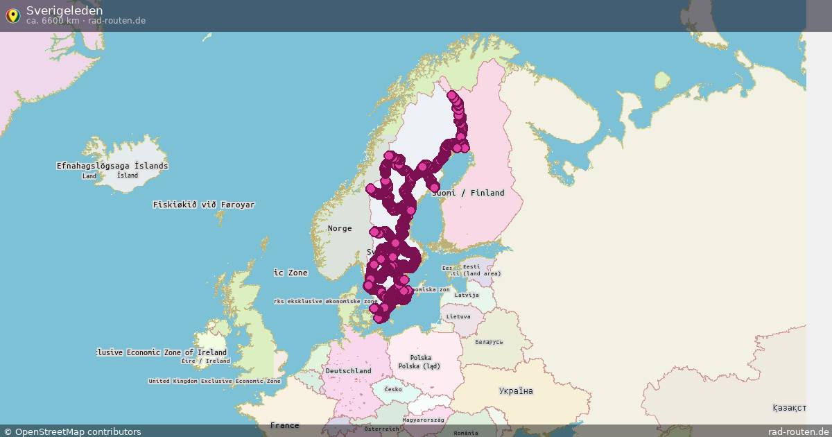 Sverigeleden – Fernradroute auf Rad-Routen.de
