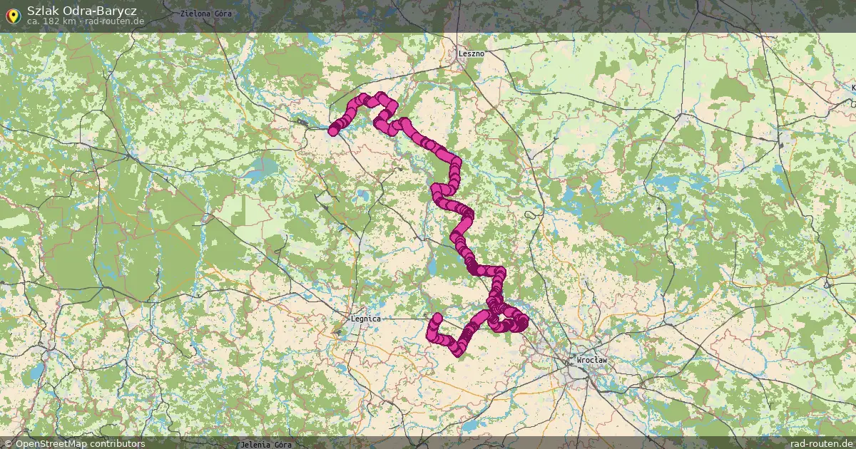 Szlak Odra-Barycz – Fernradroute auf Rad-Routen.de